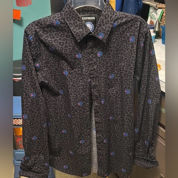 Express Philly 76ers Dress Shirt - Picture 1 of 9